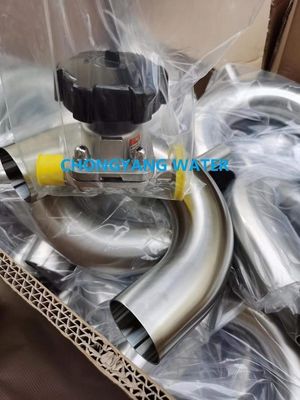 SS316L Membraanklep Pneumatische vlinderklep Waterbehandeling Distributie en opslag
