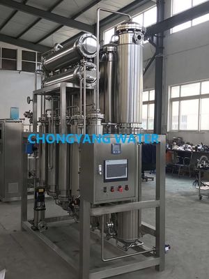 ISO GMP Multi Column Distillation Stills Waterdestillatie-eenheid voor waterinjectie